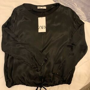 Zara satin effect blouse